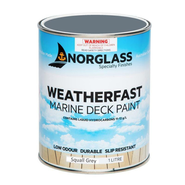 Norglass Weatherfast Deck Paint Squall Grey 1 Litre Norglass Weatherfast Deck Paint Squall Grey 1 Litre