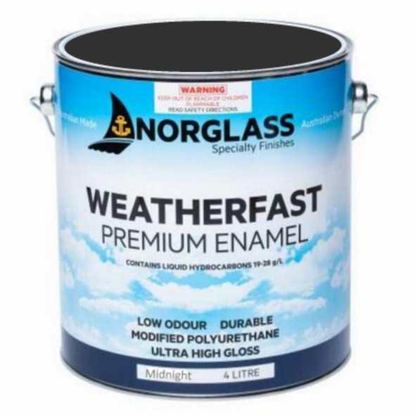 Norglass Weatherfast Premium Enamel Gloss in Midnight 4 Litre