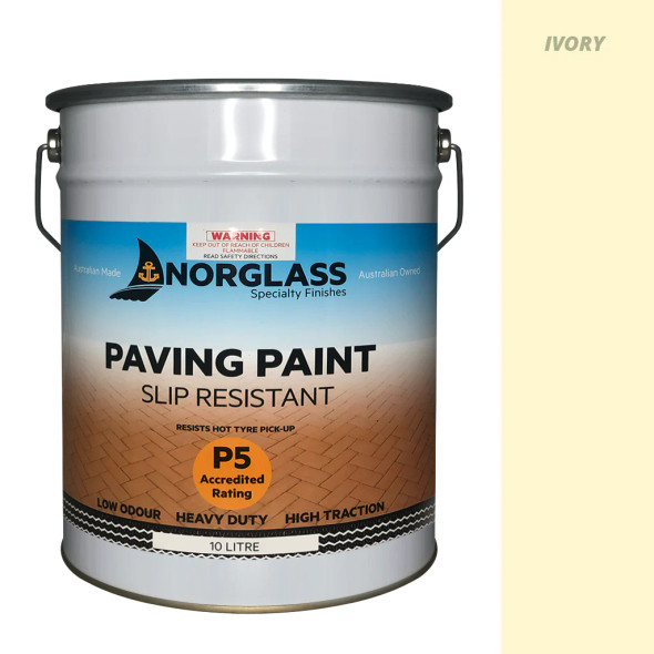 Norglass Paving Paint Slip Resistant Ivory 10 Litre Norglass Paving Paint Slip Resistant Ivory 10 Litre