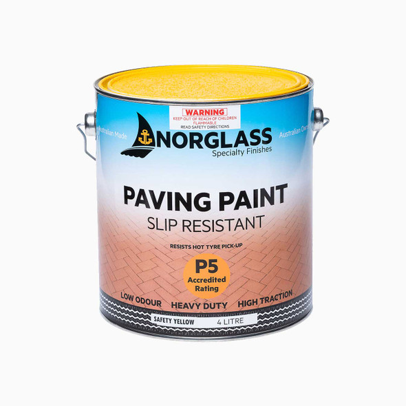 Norglass Paving Paint Slip Resistant in Safety Yellow 4 Litre