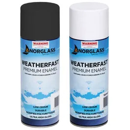 Norglass Weatherfast Satin SprayCan 300g Colour Variations