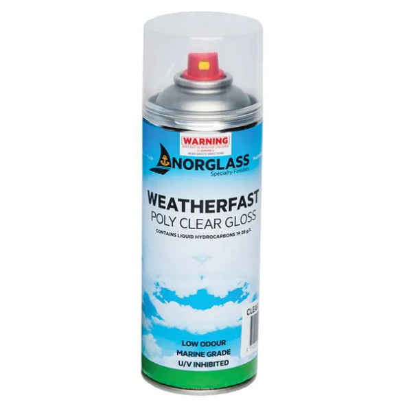 Norglass Weatherfast Poly Clear Gloss Spray Can 300g