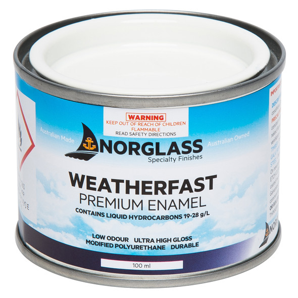 Norglass Weatherfast Premium Enamel Gloss in Matte Black 100g