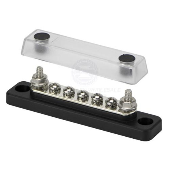 Sam Allen Relaxn Buss Bar 5 Gang with 2 Studs Screw Terminals & Clear Cover