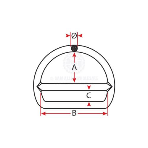 D Ring - Wire Tube - Stainless Steel