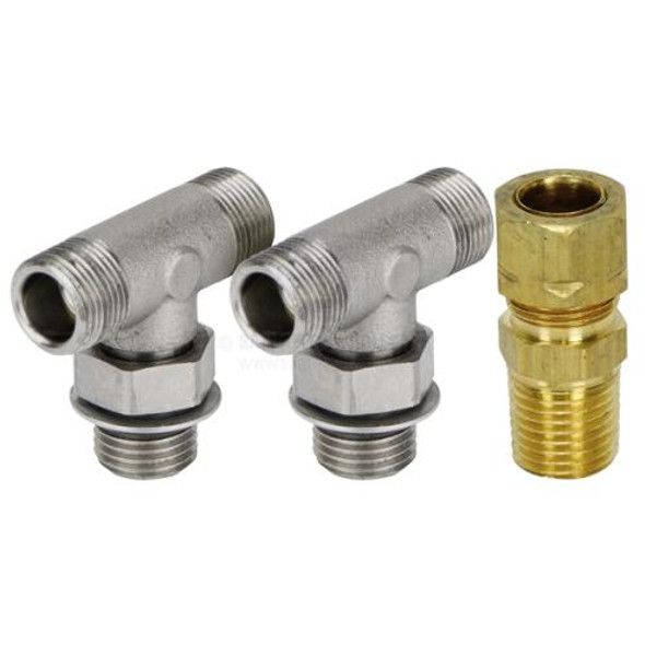 Hydraulic Hose Connector Autopilot Install Fittings Only Kit 3/8"