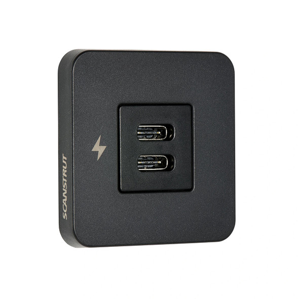 Scanstrut Charge Socket Tile Interior Dual USB C 12/24V