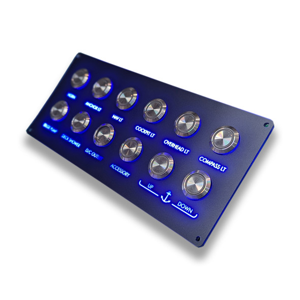 Custom Backlit Switch Panel in Black 3mm