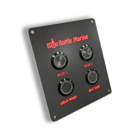 Custom Backlit Switch Panel in Black 3mm