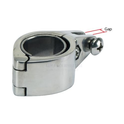 Canopy - Hinged Tube Clamps / Bow Knuckles - Heavy Duty - S/Steel 1-1/4 inch- 32mm OD