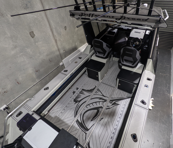 SeaDek Marine Flooring Storm Grey Over Black