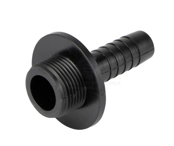 Hose Tail Black Nylon Straight 3/4 BPSM x 5/8