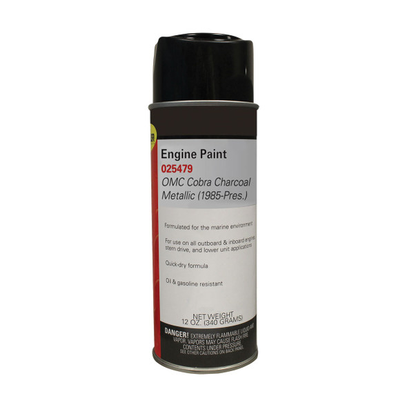 Moeller Engine Paint OMC Cobra Charcoal (1985-Current) 12OZ