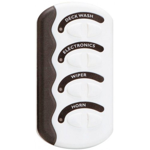 BEP Contour Gen 2 Splash Proof Switch Panel - 4 Gang - White