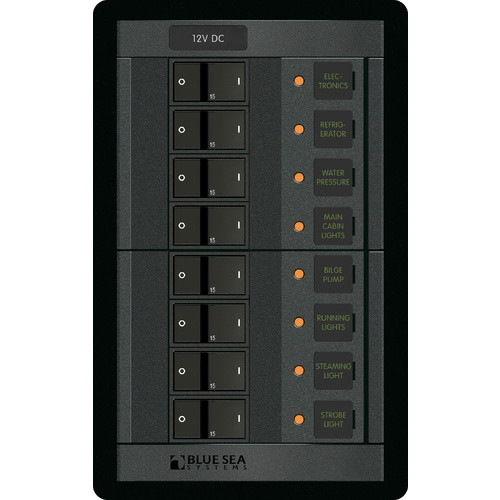 Blue Sea 360 Panel 12 Volt DC 8 Position Vertical