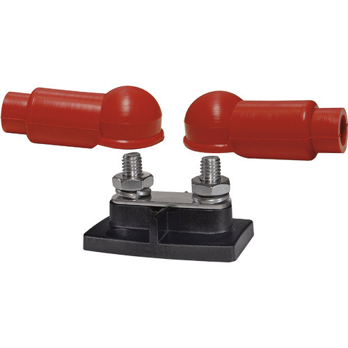 Blue Sea Dual BusBar - Two 3/8"-16 Stud & Insulators