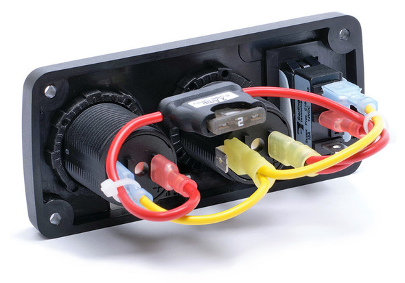 Blue Sea Water-Resistant Accessory Panel 15A 12VDC Socket & Dual USB