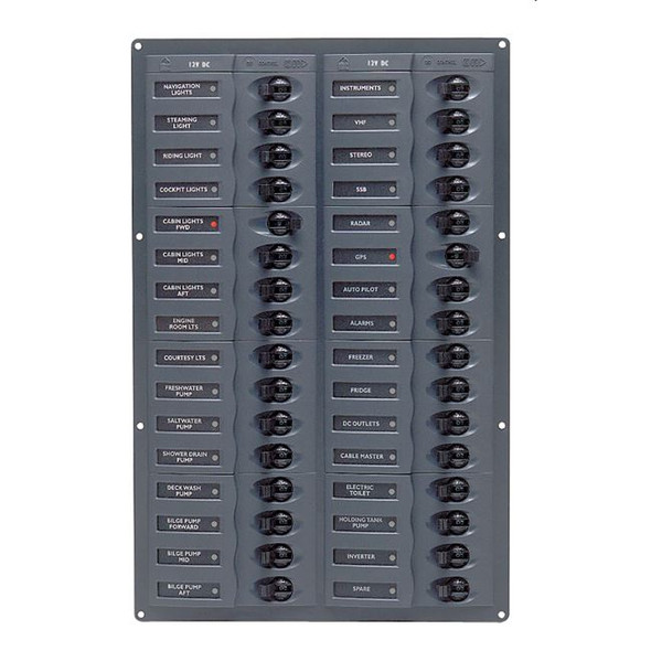 BEP Circuit Breaker Panel 32-Way 12V Vertical