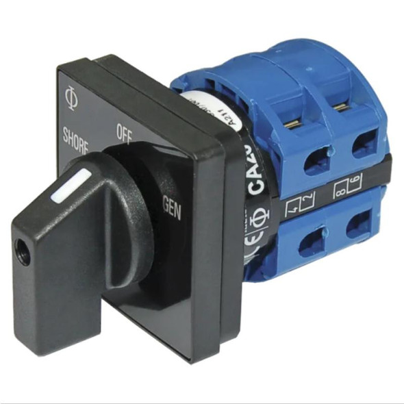 Rotary Switch - 30 Amp 2 Positions + OFF, 2 Pole