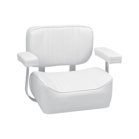 Deluxe Helm Seat With Arm Rests White