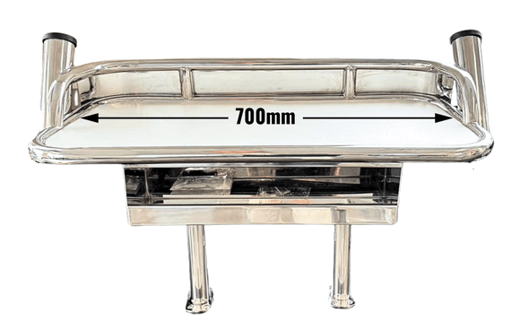 Viper Deluxe Stainless Steel Removable Baitboard Large Include Legs and Fitting