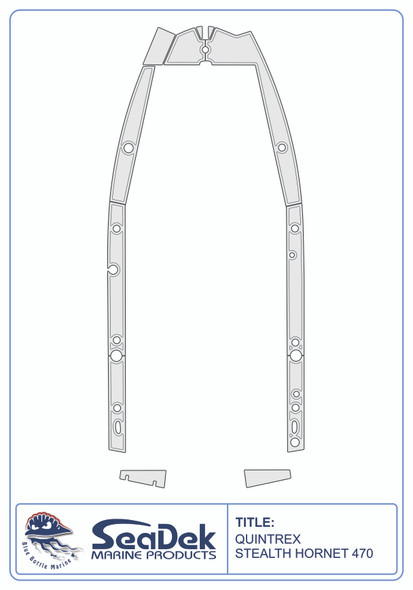 SeaDek EVA Marine Flooring Kit Quintrex Stealth Hornet 470 2017-2020