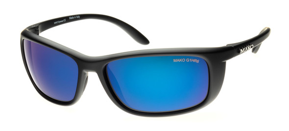 Mako Blade 9569 Matte Black - Brown Lens with Blue Mirror