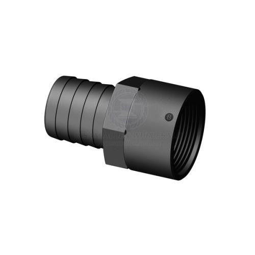 Trudesign Hose Tail Black Straight 1-3/4" BSPF x 1-1/2"