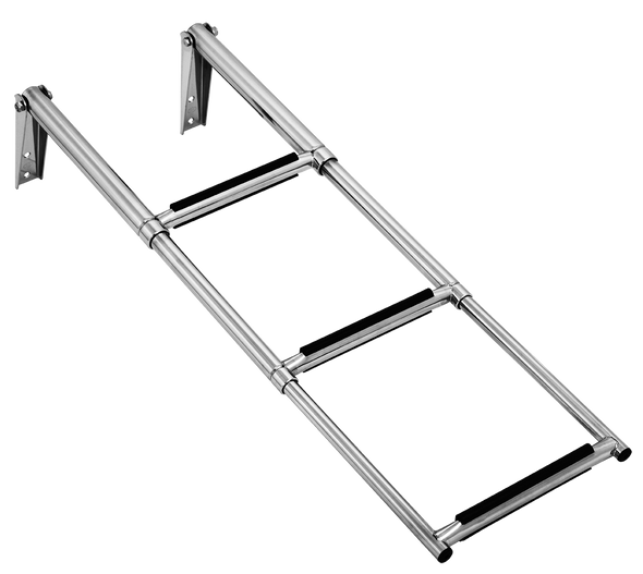 3 Stage Stainless Steel Telescopic Boarding Ladder L860mm X W285mm