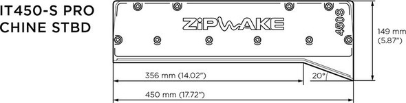 ZipWake IT450-S PRO Chine Interceptor Starboard 450S With 3m Cable & Cable Cover