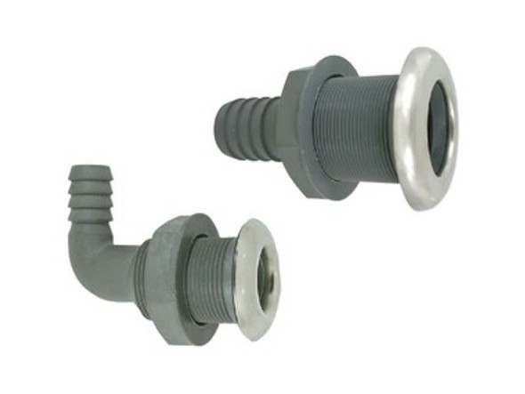 Skin Fitting - Stalon Straight 13mm Flange Dia. (mm):35 Hose Size (mm):13 Max. H