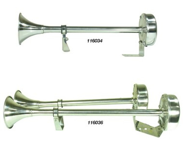 Electric Trumpet Horn - Double Length: 465mm Width: 185mm Height: 130mm Mount Sc