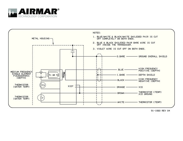 B75C-M with bare wire cable Wiring Diagram