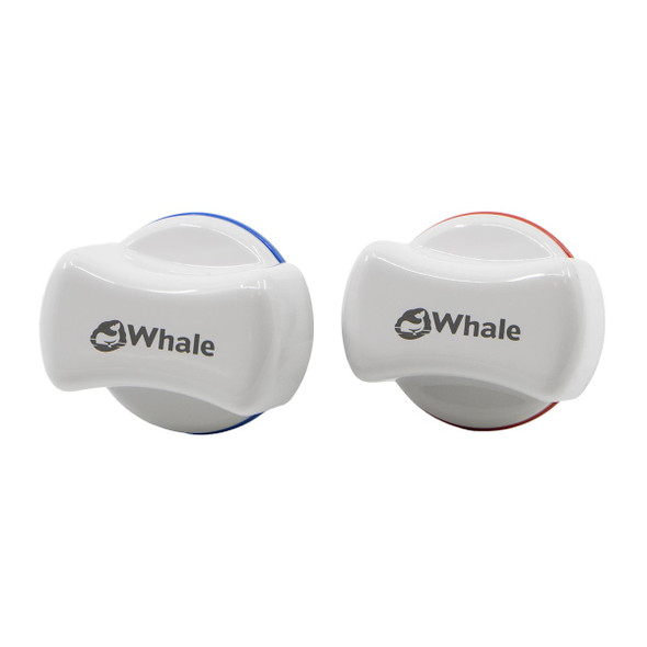 Whale Elegance Tap Knob Kit - Stem, Red and Blue Rings