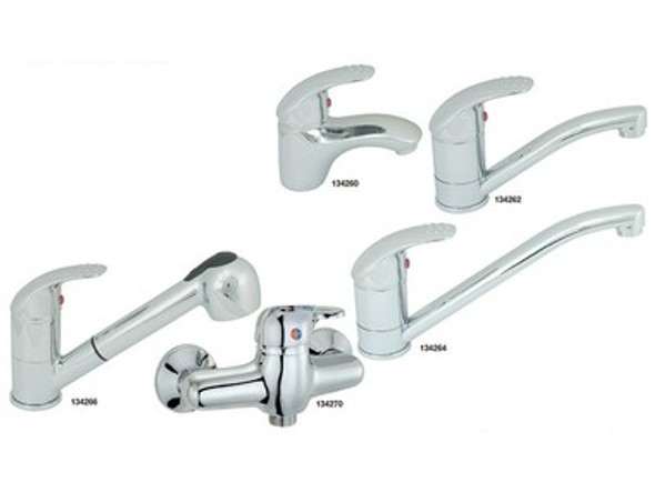 Coral Tapware Range - Short Swivel Faucet A: 52mm B: 140mm C: 150mm D: 340mm Plu (Discontinued)