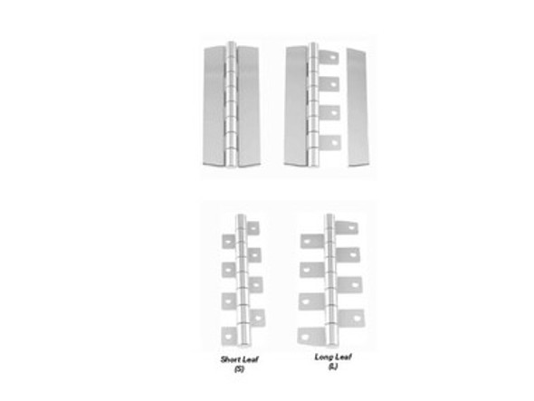 Marine Town Seam Friction Hinge - Uncovered Short Leaf A: 75mm B: 28.2mm C: 9.5m