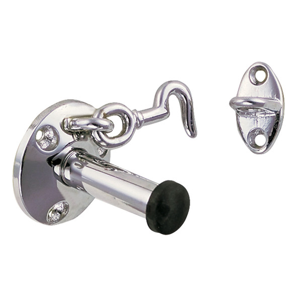 Perko Door Stop and Catch - Chrome Plated