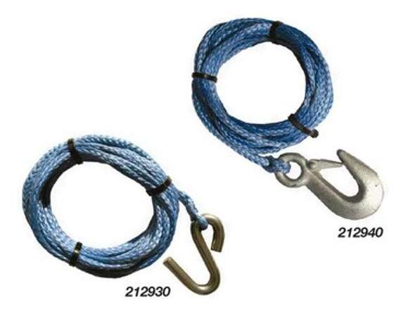 Atlantic Trailer Winch Rope - Low Stretch Rope Diameter: 7mm Length: 7 Hook Type