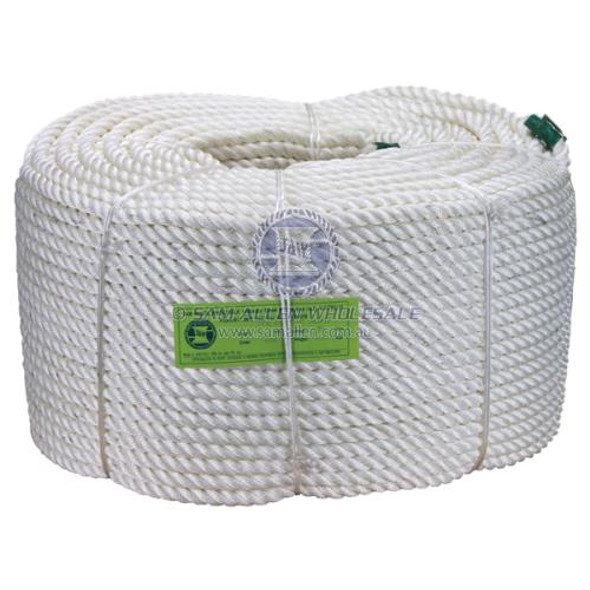 24mm x 250Mtr Polyester Rope - 3 Strand White (Coil)