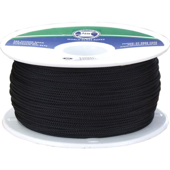 No.20 - 3mm x 500Mtr Polyester VB Cord Black (Reel)