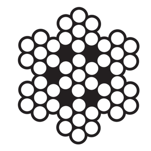 1/8" (3.2mm) 7 x 7 304 Stainless Steel Wire Rope 1000Mtr