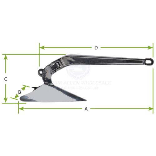 Anchor-Plough 12kg (26lb) Stainless Steel