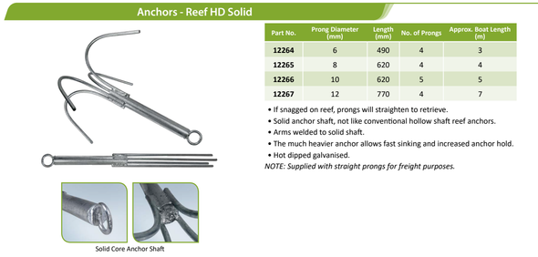 Anchor Reef 10mm HD 4 Prong Galv