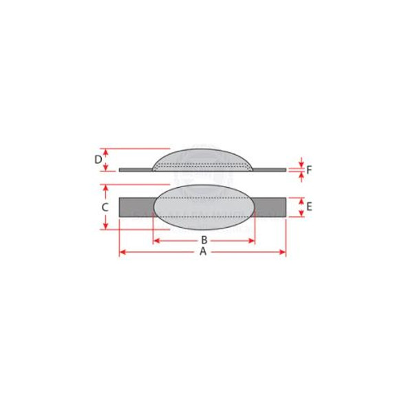 Anodes - Zinc Eliptical Block With Strap