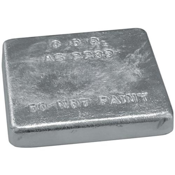 Anode Zinc 155 x 155 x 25mm - Square Block