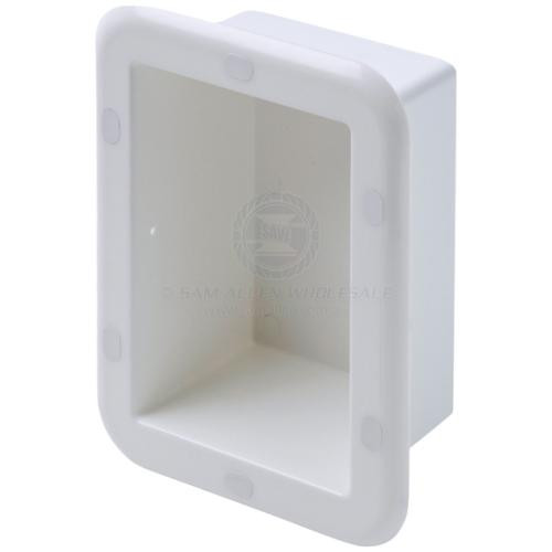 Storage Box Recessed Side Mount White ASA Plastic