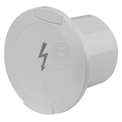 Battery Isolator Switch Case Recess Round White ABS Suit Key Type