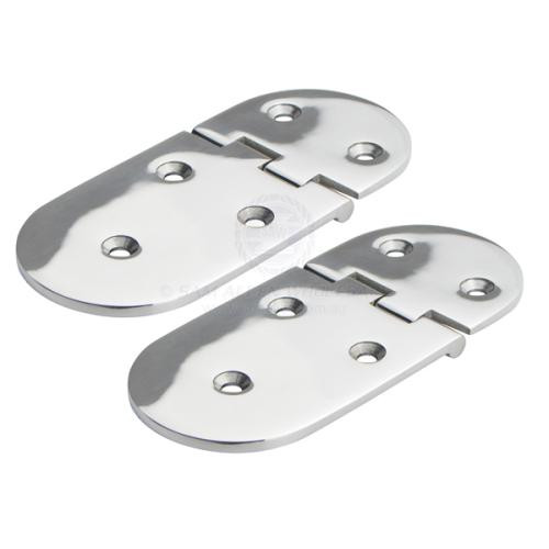 Hinge 316G Cast S/Steel Recessed Pin Oval 65 x 146mm Uneven Split - Pair