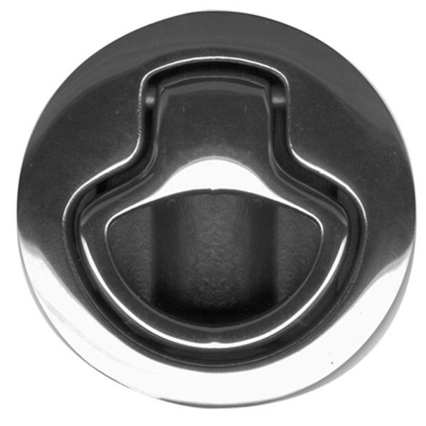 Latch Flush 62mm Round Stainless Steel