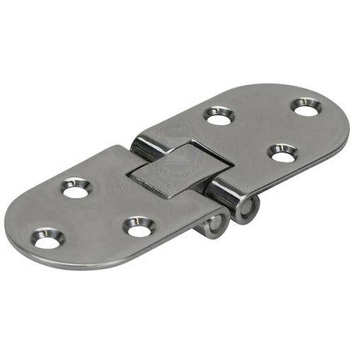 Hinge 304G Stamped S/Steel Dual Pivot Oval 30 x 84mm Even Split - Pair